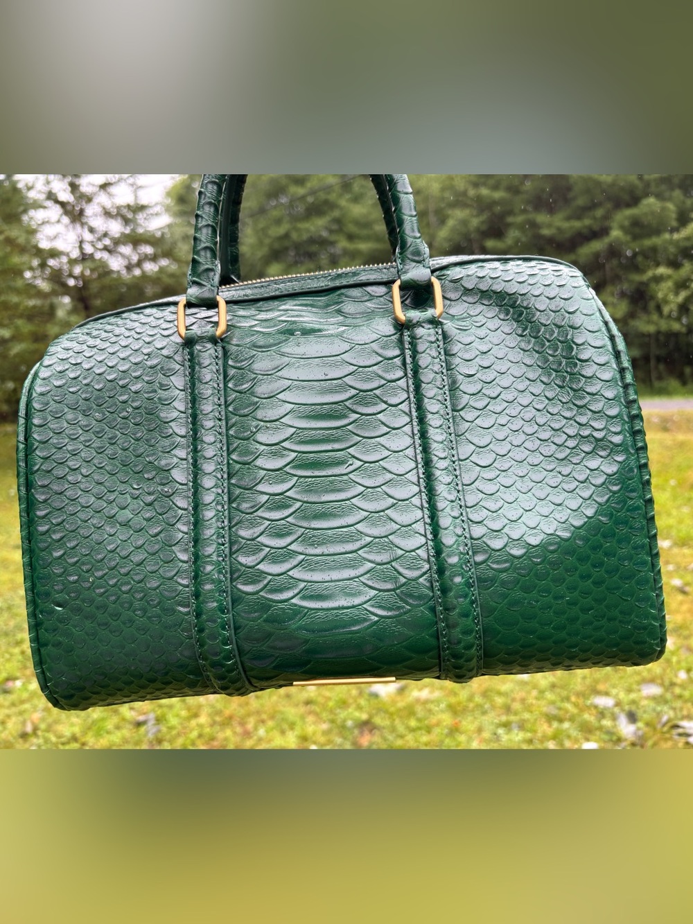 Kurt Geiger London Kensington Snake Embossed Boston Bag - Picture 3 of 17